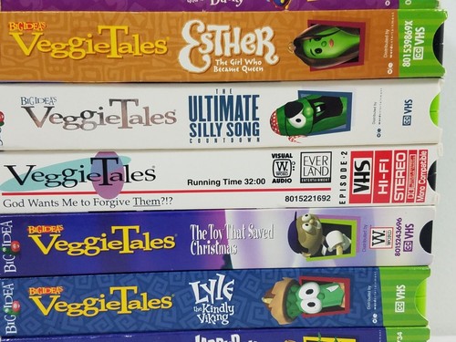 VeggieTales VHS Lot of 9 Tapes Ultimate Silly Song Easter Carol Big Idea - Picture 3 of 19