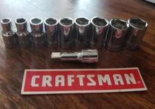 CRAFTSMAN  10pc Short 1/4 METRIC MM 6pt ratchet wrench socket set !!
