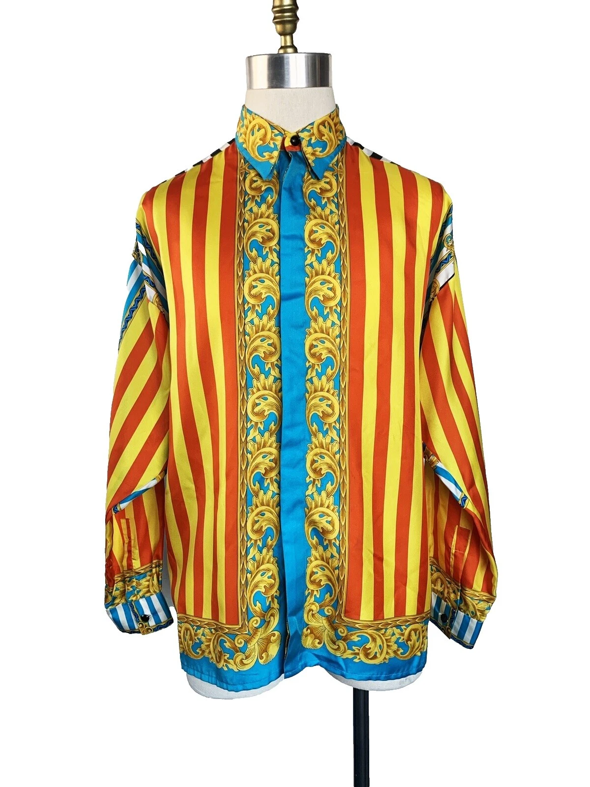 Camisas Sociais Vintage 100% Seda para Homens