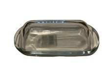 Anchor Hocking Presence Clear Glass Butter Dish With Cover  