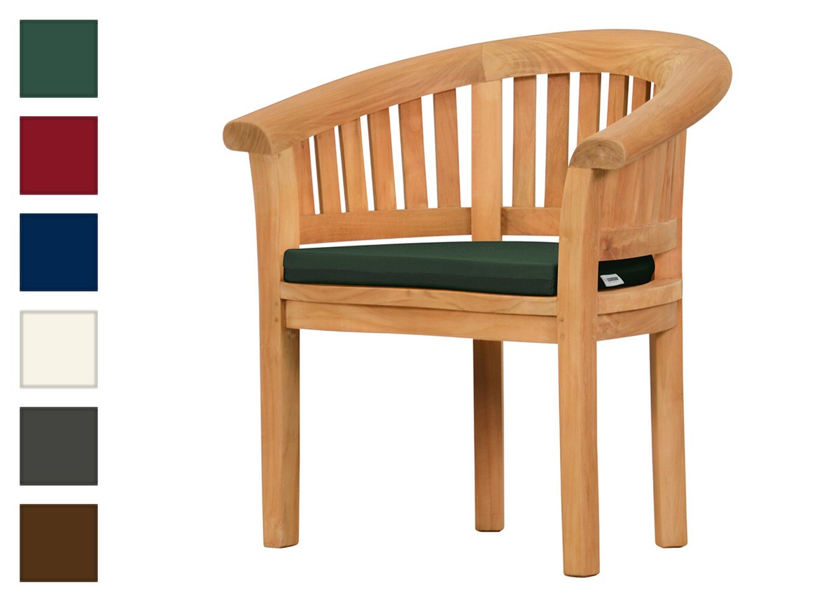 Sitzkissen Bananensessel (57 x 43 cm) Halbrund Dralon Polster Gartenstuhl Sessel