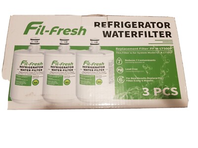 3 Pack Fil-fresh Refrigerator Water Filter Replacement FF-N-LT500P