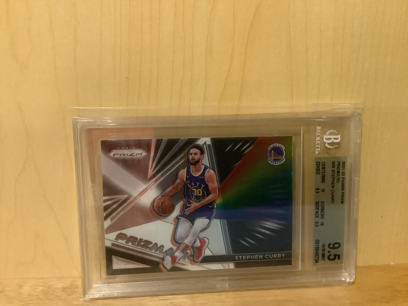2021-22 Panini Prizm Prizmatic 26 Stephen Curry 9.5 Free Shipping