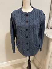 Women Knitted Open Cardigan Color Blue Brand New