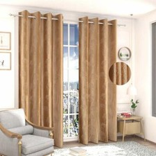 New 2 Piece Eyelet Door Curtain Set - 7 feet