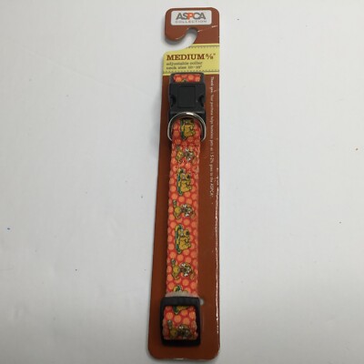 ASPCA Collection Medium 5/8'' Adjustable Dog Collar Neck Size 10''-16'' Cartoon Dog