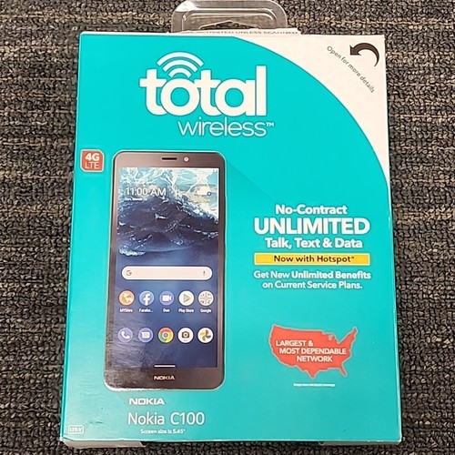 Nokia C100 32GB Storage 3GB RAM 4G LTE N152DL TOTAL WIRELESS LOCKED Android 12 - Afbeelding 7 van 9