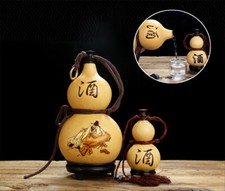Natural Gourd Drinking Bottle Wine Water Cup Old Calabash Home Decor Bday Gift
