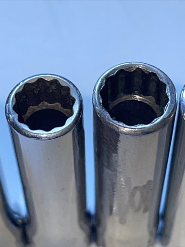 Snap On STMD 7/32"-9/16" USA 1/4" Drive 12 Point 9 Piece Deep Socket Set - Picture 8 of 21