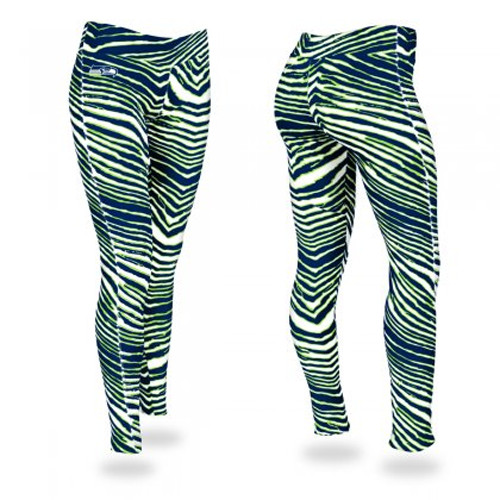 Женские леггинсы Zubaz NFL Seattle Seahawks с принтом зебры