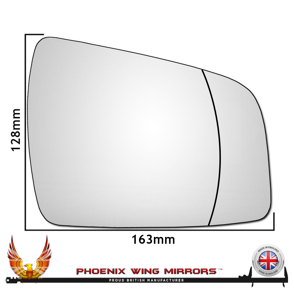 For Vauxhall Zafira B Facelift 2009-2018 Wide Angle Wing Mirror Glass Right Hand