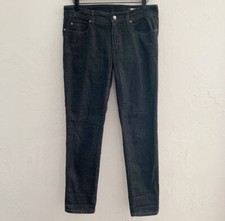 Eileen Fisher Jeans Women 4 Black Organic Cotton Stretch Straight Mid Rise Denim