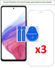 3x Samsung Galaxy A53 Screen Protector w/ cloth and installation stickers