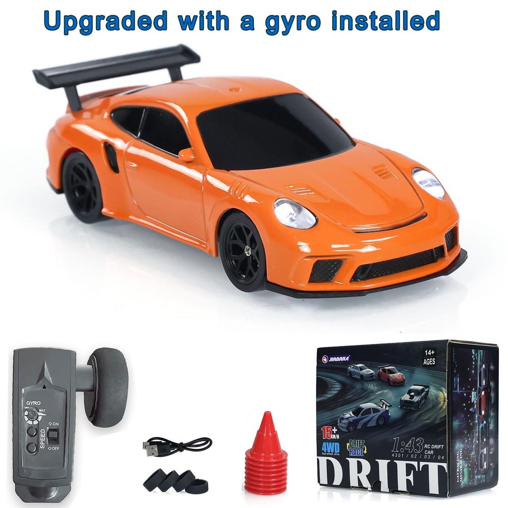 Radio Control Mini Drift Race Car Gyro Radio Control 1:43 Toy Traffic Cones