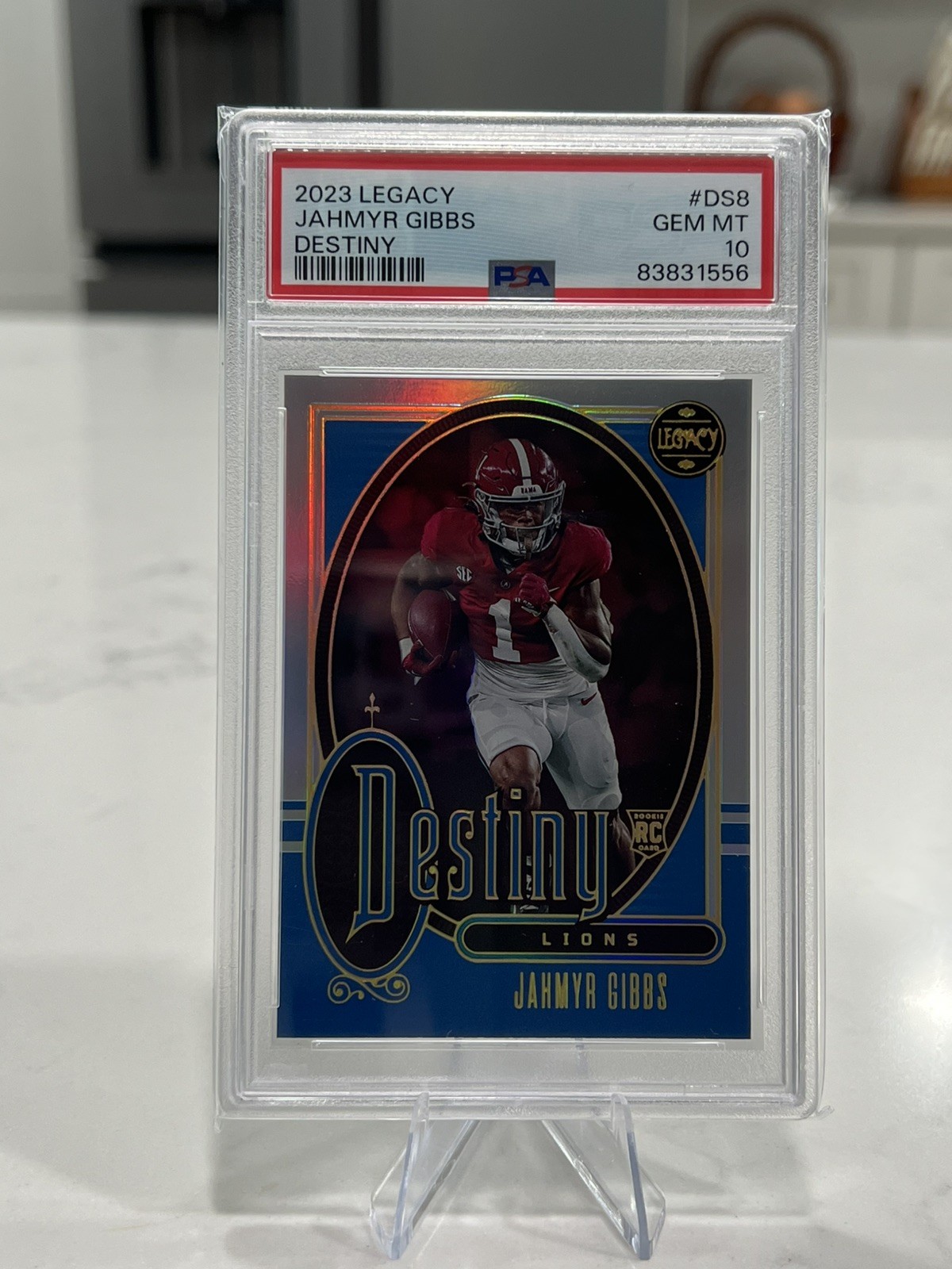 2023 Legacy Football Destiny Case Hit Jahmyr Gibbs  SSP RC PSA 10