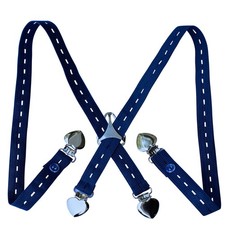 Buyless Fashion Adjustable Button Suspender Kids - 21" Elastic 3/4" X Back