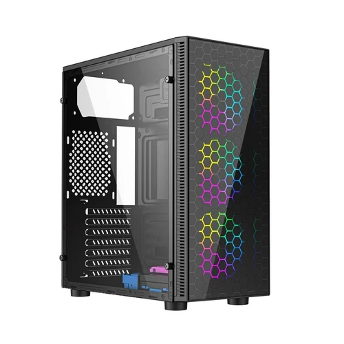 Case computer desktop ATX GEMBIRD CCC-FC-500 Nero Multicolore