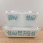 Vintage Pyrex Amish Butterprint Refrigerator Dishes 501's & 503 with Lids