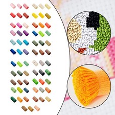 30 Rolls Latch Hook Yarn Colorful Yarn Bundles 6cm