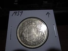 1939 - Canada Silver 50 cent - Canadian half dollar