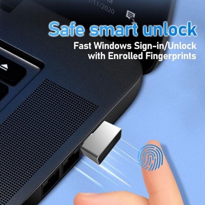 USB C Fingerprint Key Reader Multiple Language Support for Win10/11 Computer