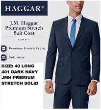 DARK BLUE SIZE: 40 LONG J.M. Haggar JMH PREMIUM Suit Jacket Dark Blue SLIM Fit