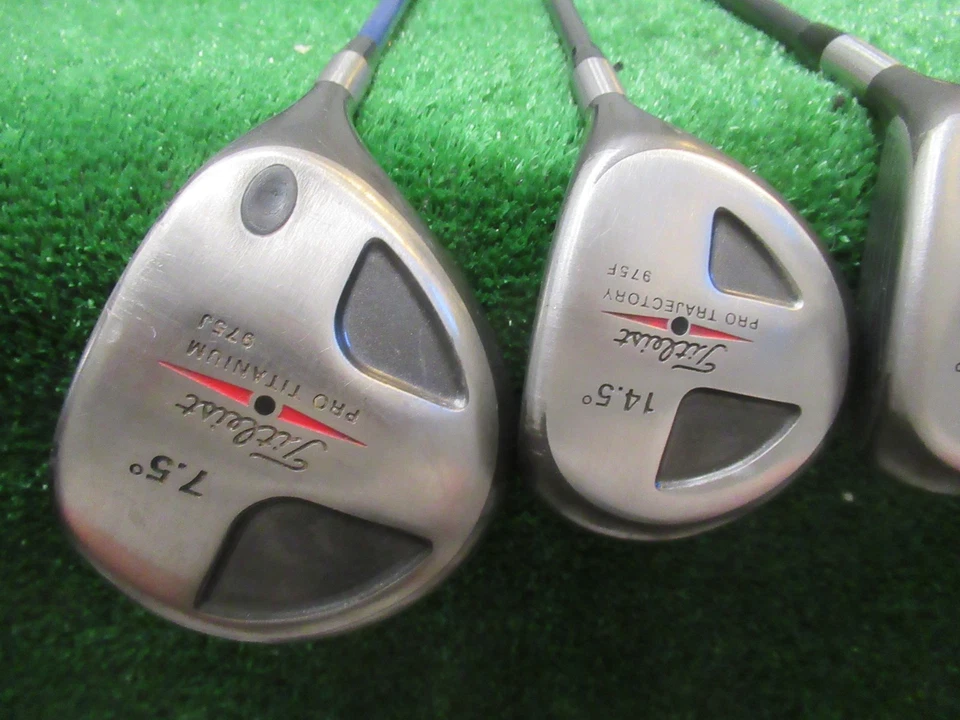 TITLEIST 975 WOOD SET 7.5* DRIVER 3 & 5 WOOD SET GOLF CLUBS STIFF GRAPHITE RH - Image 2 of 4