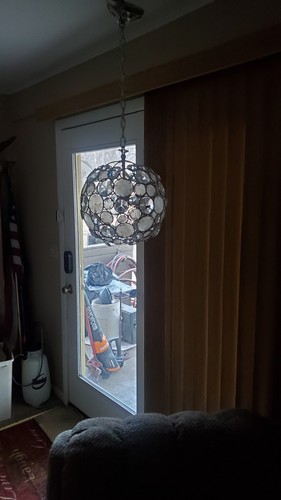 Crystorama Palla 1 Light Antique Silver Sphere Mini Chandelier - Affordable - Picture 9 of 13
