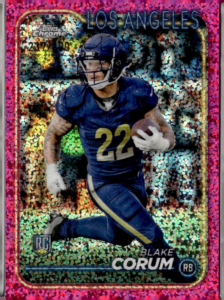 2024 2024 Topps Chrome BLAKE CORUM ##219 Pink Refractor RC Rams