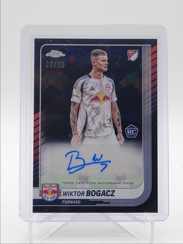 WIKTOR BOGACZ 2025 TOPPS CHROME MLS SAPPHIRE ROOKIE BLACK RC AUTO /10 Q3967