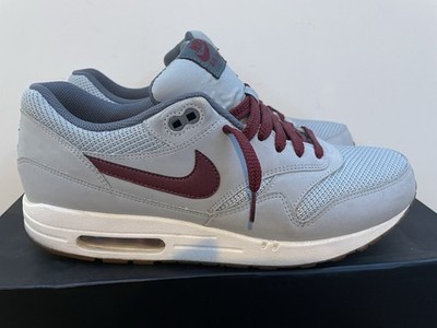 Nike Air Max 1 Wolf Gray Team Red Medium Gum Bottom