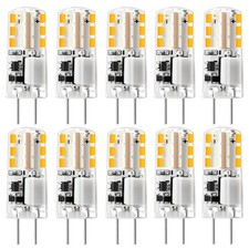 AIMEOKO G4 LED Bulb 12V AC/DC 2W 10 Count Pack of 1 , 2w 2700k Warm White