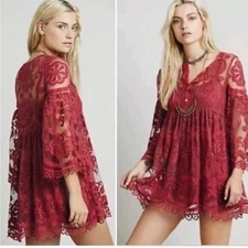 NWT Jens Pirate Booty for Free People El Sol Mini Dress Tunic Sz S Babydoll