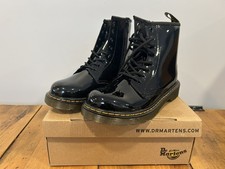 Dr. Martens Patent Leather Lace Up Boots Big Girls 3M Black Zip 1460