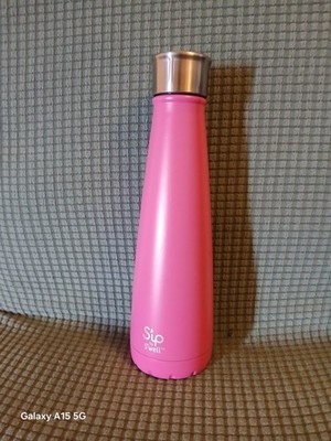 Sip by Swell Pink Water Bottle 15 oz Stainless Steel Insulated Hot&Cold. 