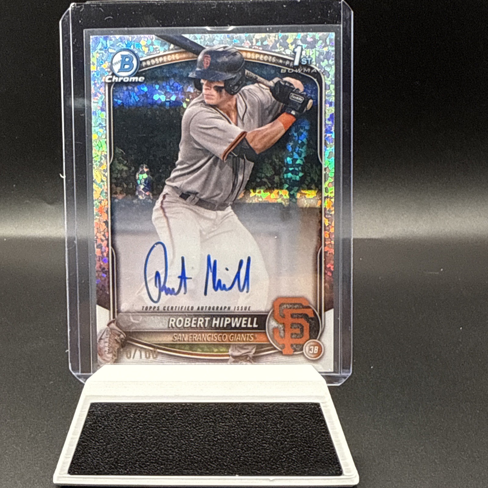 2025 Bowman Chrome Robert Hipwell Auto Mini Diamond Refractor /100 CPA-RH KG