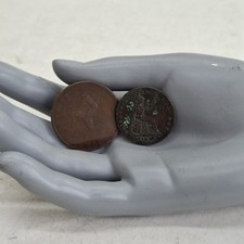 1826 George IV Half Penny 1/2d coin and Queen Victoria Coin Isle of Man Manx