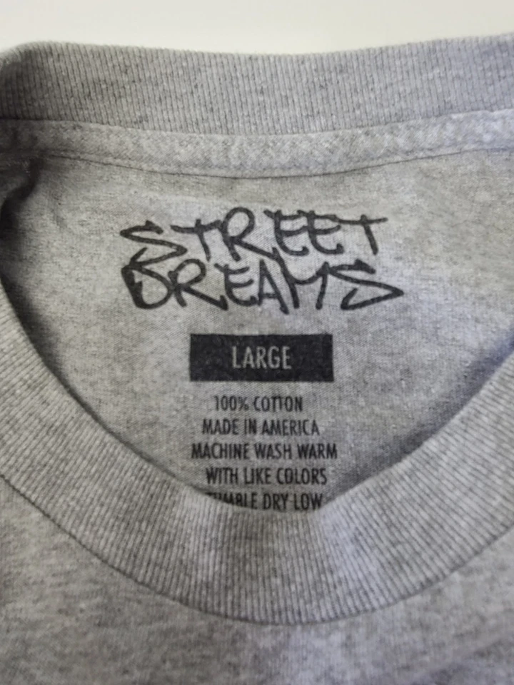 Lote de 3 camisas Street Dreams GRANDES motivación ajetreo hip hop ropa de calle SIN folletos Foto 4 de 4