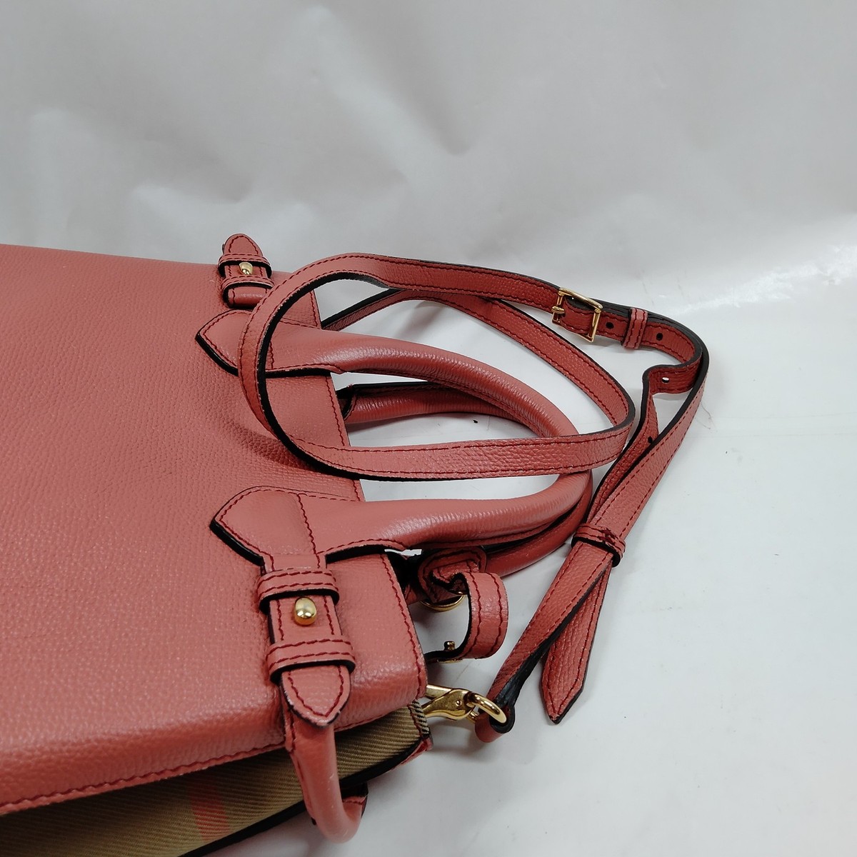Burberry手袋 BURBERRY LONDON ENGLAND Tote Bag Pink Leather 3286287 | eBay