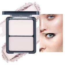 3 IN 1 Brown Nude Face Highlight Bronzer Powder Palette for Face Cheeks Conto...