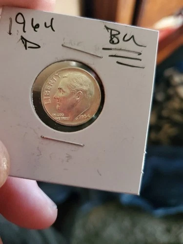 1964 D ROOSEVELT DIME , 90% Silver BU
