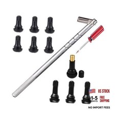 Tire Valve Stem Puller Tools Set 1 X Valve Stem Installer 10 X Brass And Tire Valve Stem Puller Tools Set 1 X Valve Stem Installer 10 X Brass And