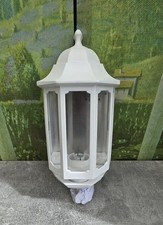 ASD Half Lantern Outdoor Wall Light White Garden Porch Lamp