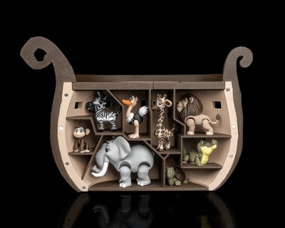 Noah s Ark: Two by Two   3D Printed Playset with Animals & Ark | Faith-Inspired