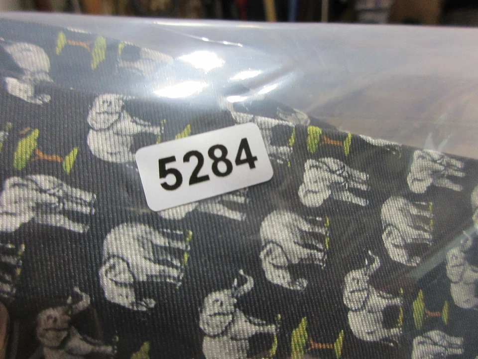 Corbata Brooks Basics Elefantes Para Hombres 100% Seda Cuello Patrón Animal Hecha en EE. UU. Foto 3 de 3