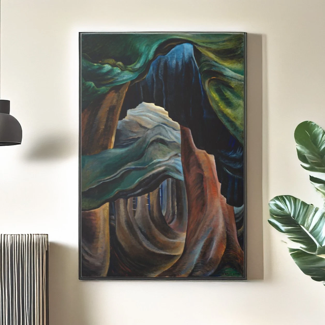 Emily Carr Forest Canvas Wall Art, Abstract Spiritual Forest Poster Print