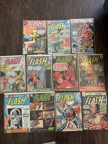 Lot Of 11 Vintage DC Comics The Flash