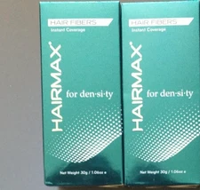 Pack 2 HairMax Hair Fibers Instant Coverage Density 30 Gram 1.06 oz BROWN Color
