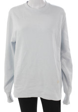 Tory Sport Women Pullover Sweatshirt Blue Cotton Crew Neck Long Sleeve Size XS