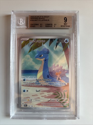 2025 Pokemon Scarlet & Violet Destined Rivals Misty's Lapras #194 IR BGS 9